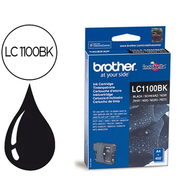 BROTHER Ink-jet Brother LC-1100BK Negro 450 Pag
