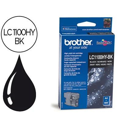 Ink-jet Brother LC-1100BK Negro Alta Capacidad 900 Pag