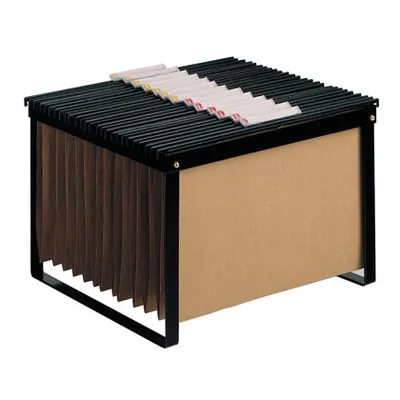 Q-CONNECT Soporte para Carpetas Colgante Q-Connect Negro Bastidor de Sobremesa para Carpetas Tamaño Folio y DIN A4