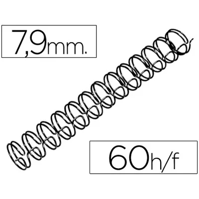 GBC Espiral Wire 3:1 7,9 MM n.5 Negro Capacidad 60 Hojas Caja de 100 Unidades
