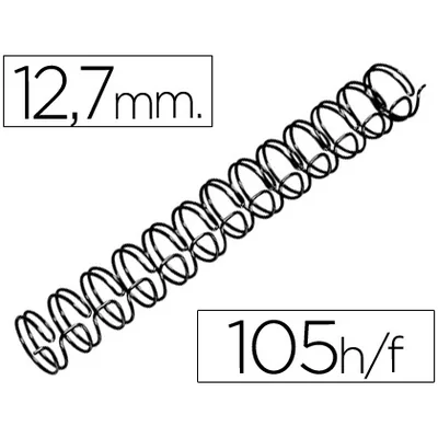 GBC Espiral Wire 3:1 12,7 MM n.8 Negro Capacidad 105 Hojas Caja de 100 Unidades
