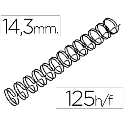 GBC Espiral Wire 3:1 14,3 MM n.9 Negro Capacidad 125 Hojas Caja de 100 Unidades
