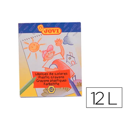 JOVI Lapices Cera Jovi Hexagonal Caja de 12 Unidades Colores Surtidos