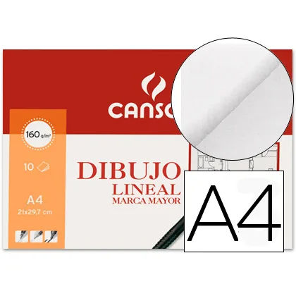 Papel Dibujo Marca Mayor 160GR DIN A4 Minipack de 10 Hojas