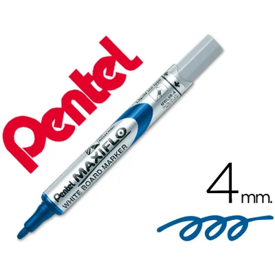 PENTEL Rotulador Maxiflo Pentel para Pizarra Blanca Color Azul