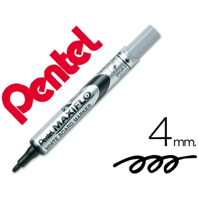 PENTEL Rotulador Maxiflo Pentel para Pizarra Blanca Color Negro