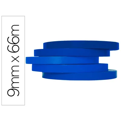 Q-CONNECT Cinta Adhesiva Q-Connect 66 M X 9 MM Azul para Cerrar Bolsas