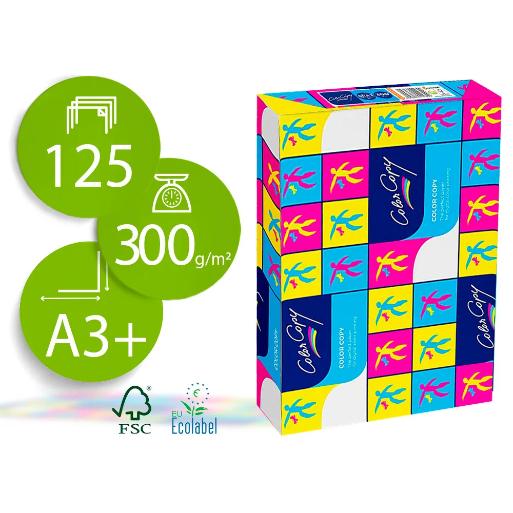 Papel Fotocopiadora Color Copy 320X450 MM SRA3 300 GR Paquete de 125 Hojas