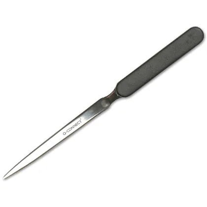 Abrecartas Q-Connect con Mango de Plastico Negro Longitud 190 MM