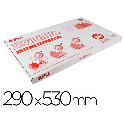 APLI Forralibro Pvc con Solapa Ajustable Adhesivo 290X530 MM