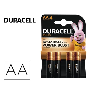 DURACELL Pila Duracell Alcalina Plus Aa Power Boost Blister de 4 Unidad