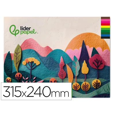 LIDERPAPEL Bloc Trabajos Manuales Liderpapel Fieltro 240X315MM 10 Hojas Colores Surtidos