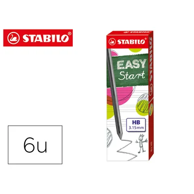 STABILO Minas Stabilo Easy Ergo Grafito Hb 3,15 MM Caja de 6 Minas