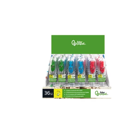 LIDERPAPEL Compas Liderpapel con Protector de Punta Colores Surtidos