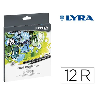 LYRA Rotulador Lyra Aqua Brush Duo Caja de 12 Colores