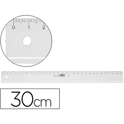 MOR Regla M+r 30 CM Plastico Transparente