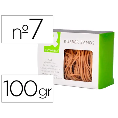 Q-CONNECT Gomillas Elasticas Q-Connect 100 GR Numero 7 70 X 2 MM