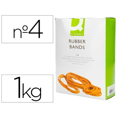 Q-CONNECT Gomillas Elasticas Q-Connect 1000 GR Numero 4 40 X 2 MM
