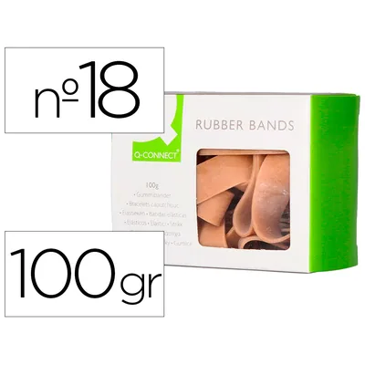 Q-CONNECT Bandas Elasticas Q-Connect 100 GR 180 X 16 MM Numero 18