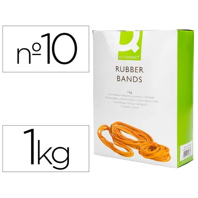 Q-CONNECT Bandas Elasticas Q-Connect 1000 GR 100 X 9 MM Numero 10