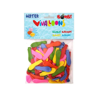 BLANCA Globo 100% Latex Biodegradable de Agua Bolsa de 100 Unidades Colores Surtidos