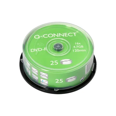 Q-CONNECT Dvd-r Q-Connect Capacidad 4,7GB Duracion 120MIN Velocidad 16X Bote de 25 Unidades