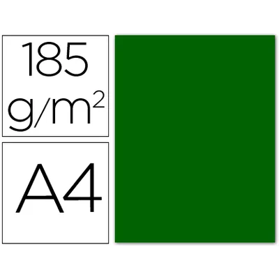 GUARRO Cartulina Guarro DIN A4 Verde Billar 185 GR Paquete 50 Hojas