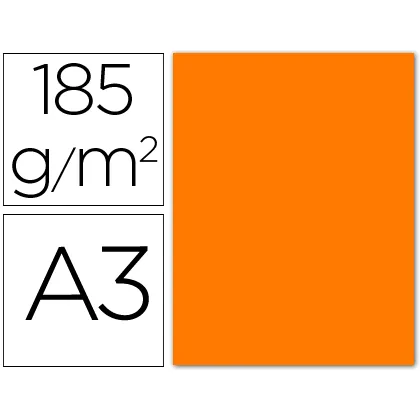 Cartulina Guarro DIN A3 Naranja Fluorescente 250 Grs Paquete 50 Hojas