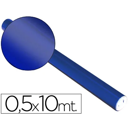 Papel Metalizado Azul Rollo Continuo de 0,5 X 10 M