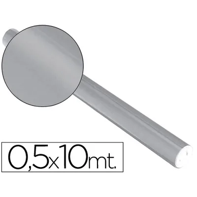 SADIPAL Papel Metalizado Plata Rollo Continuo de 0,5 X 10 M