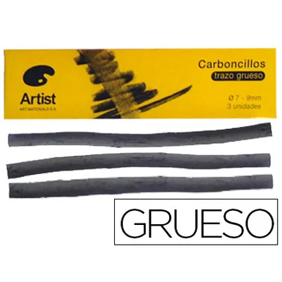 ARTIST Carboncillo Artist Grueso 7-9 MM Caja de 3 Unidades