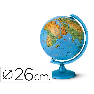 BLANCA Globo Terraqueo con Luz Modelo Arca Diametro 26 CM
