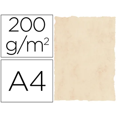 MICHEL Papel Pergamino DIN A4 200 GR Color Marmol Beige Paquete de 25 Hojas