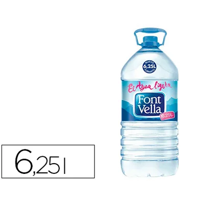 FONT VELLA Agua Mineral Natural Font Vella Sant Hilari Garrafa 6,25 L