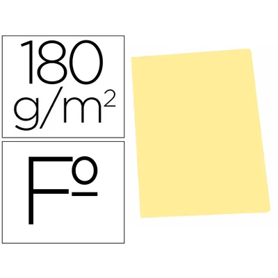 GIO Subcarpeta Cartulina Gio Folio Amarillo Pastel 180 G/M2
