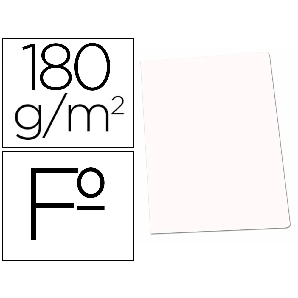 Subcarpeta Cartulina Gio Folio Blanca 180 G/M2