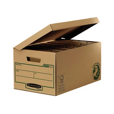 FELLOWES Cajon Fellowes Carton Reciclado para Almacenamiento de Archivadores Capacidad 6 Cajas de Archivo 80 MM