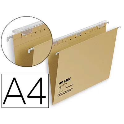 FADE Carpeta Colgante Fade Tiki DIN A4 Visor Superior 290 MM Efecto Lupa Kraft Eco 220 G/m Lomo V