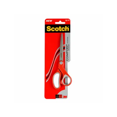 SCOTCH Tijera Oficina Scotch Confort 18 CM de Acero Inoxidable Mango Ergonomico Ambidiestros