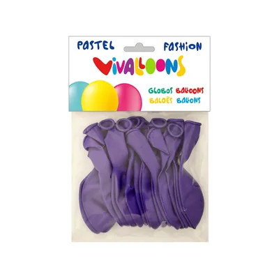 BLANCA Globo 100% Latex Biodegradable Pastel Lila Bolsa de 20 Unidades