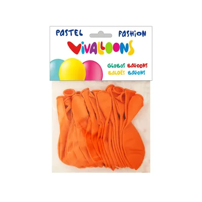 BLANCA Globo 100% Latex Biodegradable Pastel Naranja Bolsa de 20 Unidades