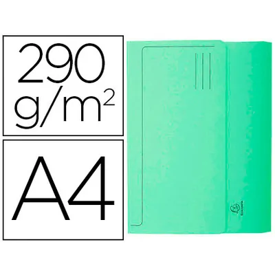 EXACOMPTA Subcarpeta Cartulina con Bolsa Exacompta DIN A4 Verde 290 GR