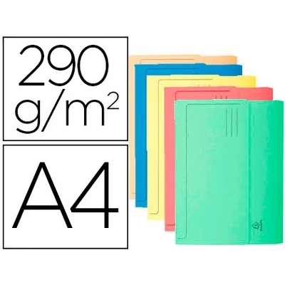 EXACOMPTA Subcarpeta Cartulina con Bolsa Exacompta DIN A4 Colores Surtidos 290 GR