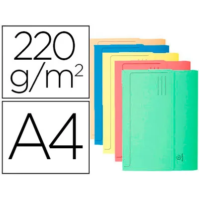EXACOMPTA Subcarpeta Cartulina con Bolsa Exacompta DIN A4 Colores Surtidos 210 GR