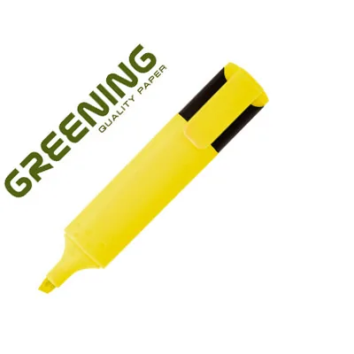 GREENING Rotulador Greening Fluorescente Punta Biselada Amarillo