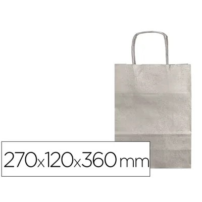 Q-CONNECT Bolsa Kraft Q-Connect Plata Asa Retorcida 270X120X360 MM