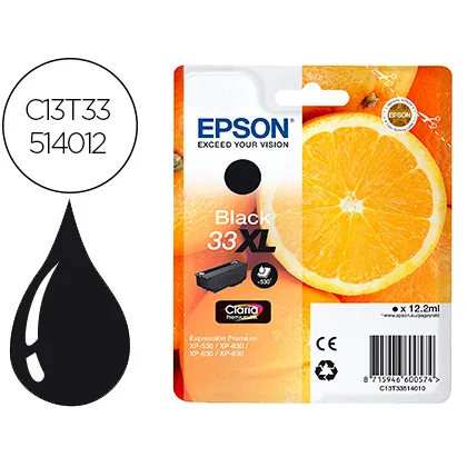Ink-jet Epson Expression Premiun T3351 33XL XP-530 / XP-630 / XP-640 / XP-830 / XP-900 Negro 530 Pag