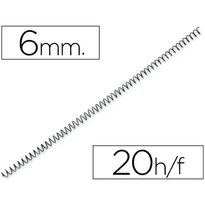 Q-CONNECT Espiral Metalico Q-Connect 56 4:1 6MM 1MM Caja de 200 Unidades