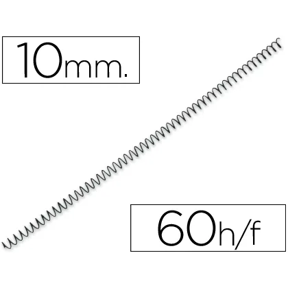 Espiral Metalico Q-Connect 56 4:1 10MM 1MM Caja de 200 Unidades