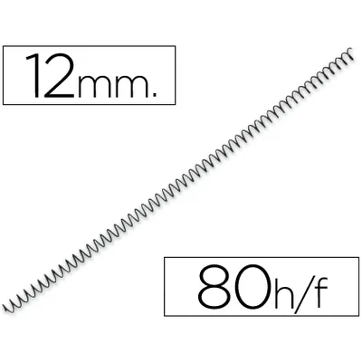 Q-CONNECT Espiral Metalico Q-Connect 56 4:1 12MM 1MM Caja de 200 Unidades